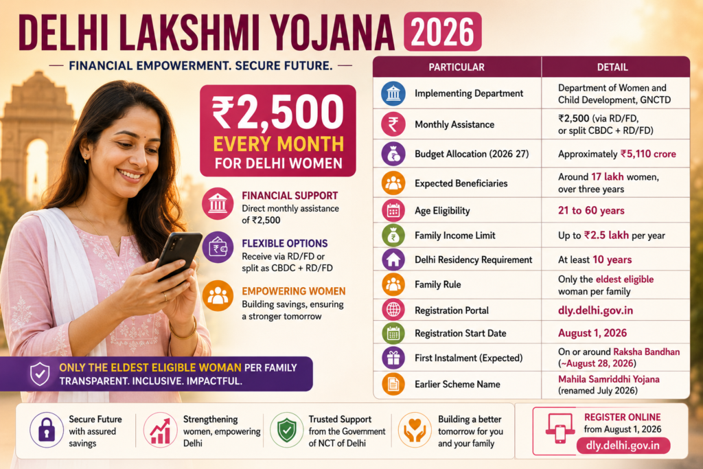 Delhi Lakshmi Yojana 2026 Legalaidindia